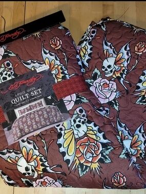 Ed Hardy Quilt Set Queen